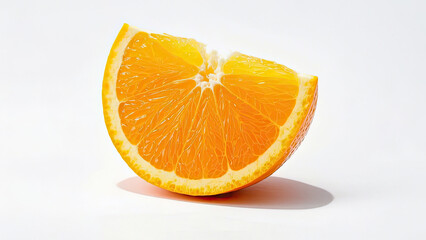 Fototapeta premium Orange slice isolated png. Sliced orange on transparent background.