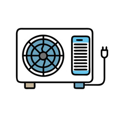 Simple illustration of a gaming desktop computer setup