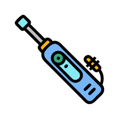 Illustration of Modern Electric Toothbrush on Black Background