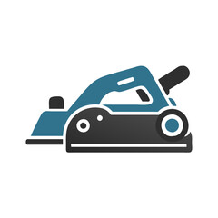 Electric Hand Planer Icon: Woodworking Power Tool Illustration