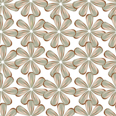 Vintage Floral patterns seamless background border embroidery ethnic batik retro. Flower motifs paisley batik. Blue silhouette watercolour flowers ikat design hand drawn. Vector illustration