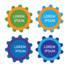 A vector set of business sale stickers offers quality design elements for web banners and price tags