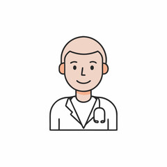 Fototapeta premium vector illustration of doctor with stethoscope