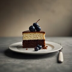 slice of cake on a plate
