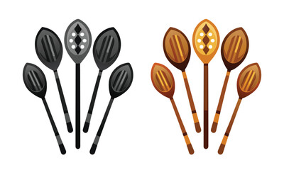 Handcrafted Wooden Spoon Set – Eco-Friendly Kitchen Utensils for Cooking, Serving & Gifting | Rustic Natural Wood Flatware