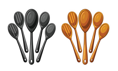 Handcrafted Wooden Spoon Set – Eco-Friendly Kitchen Utensils for Cooking, Serving & Gifting | Rustic Natural Wood Flatware