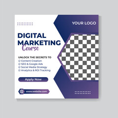 Digital Marketing Course Promotion Banner with Modern Design