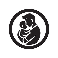 Heart Symbol Fathers Day Emblem