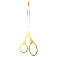 Golden scissors of the barber and tailor