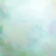 Abstract green watercolor pastel background. Hand drawn paper. Brush grunge paint.