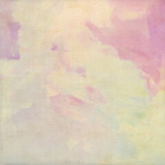 Soft abstract pastel background with blended cream, pink, yellow, lavender washes, gentle watercolor texture. Light dreamy artistic backdrop ideal for wellness, beauty branding, poster, calm designs.