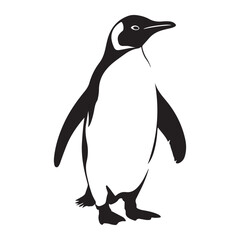 Penguin Standing – Minimalist Vector