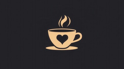 Obraz premium A warm coffee cup with a heart design.