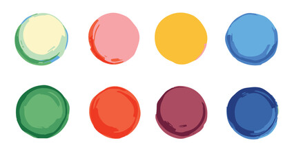 set of colorful circular banner or color drops