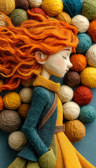 Felt wool doll 4
