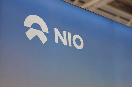 Hannover, Germany - April 3, 2025: Nio in Hannover, Germany - Nio Inc. is a Chinese electric vehicle company headquartered in Shanghai