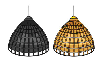Handwoven Bamboo Lampshade – Boho Natural Pendant Light Cover for Ceiling or Table Lamp | Eco-Friendly Rattan Lighting Décor