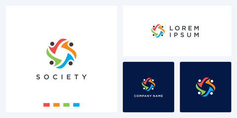 Society people logo design template