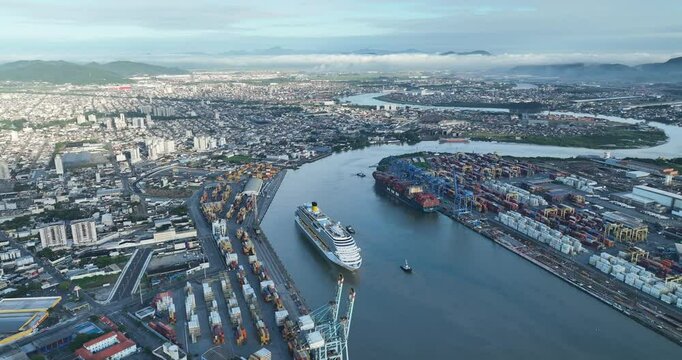 aerial view of the city Itajai
