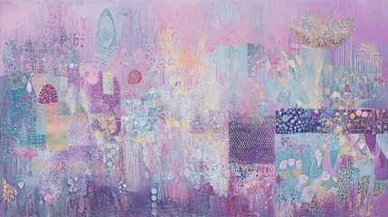 Fototapeta premium Abstract Lavender Dreamscape: A Textured Tapestry of Pastel Hues