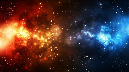 Sleek dark gradient background featuring smooth neon light transition from red to blue for ads