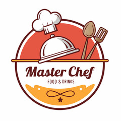 Kitchen Chef Logo Design,Bar and restaurant ornate vintage typography logo with decorative ornamental flourish frame, restaurant logo