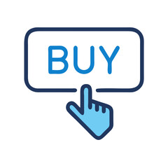 Obraz premium Buy Button Icon Representing E-Commerce and Call to Action for Purchase