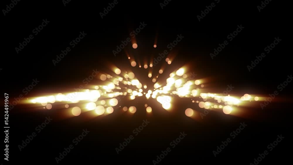 Wall mural abstract fantasy background shiny particles dust rays and energy flow loop