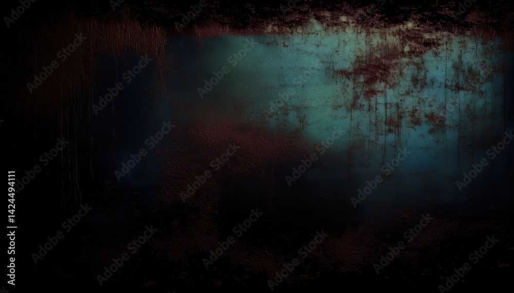 Aufkleber spooky blue grunge texture with drips for halloween design in web and print media