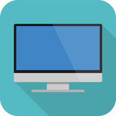 Computer monitor, computer monitor icon, computer display. Vector image, designer image, poster, vector.