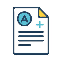 Graded Report Icon Representing Academic Achievement and Educational Performance