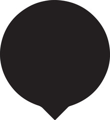 Silhouette vector of a chat bubble icon, symbolizing communication, messaging, and online conversation in digital and social media platforms.