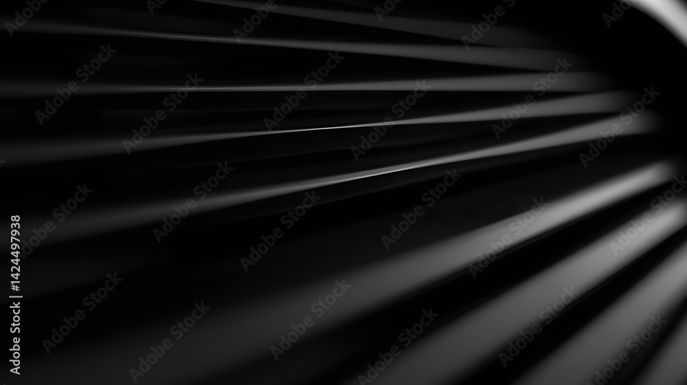 Poster Abstract black wavy lines creating modern background design