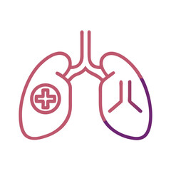 Lungs with Plus Icon Representing Pulmonary Health and Respiratory Wellness