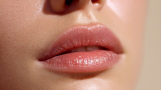 Natural Lip Texture Overlay - Subtle Gloss & Lip Line Enhancement for Realistic Makeup Effects