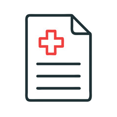 Obraz premium Medical Document Icon Representing Prescription and Treatment Instructions