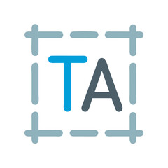 Obraz premium Typography Icon Representing Font and Text Styling in Graphic Design