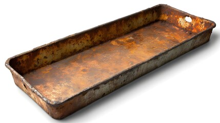 Fototapeta premium Highly Detailed Ultra Realistic Photograph of Rustic Metal Tray