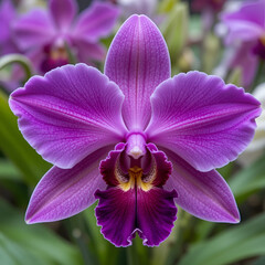 Obraz na płótnie Canvas Cattleya mossiae,purple orchid flower