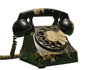 Dusty antique rotary dial phone