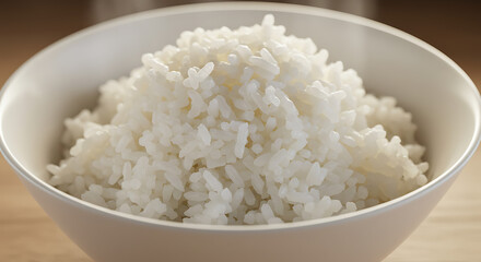 Bowl of Perfectly Cooked White Rice