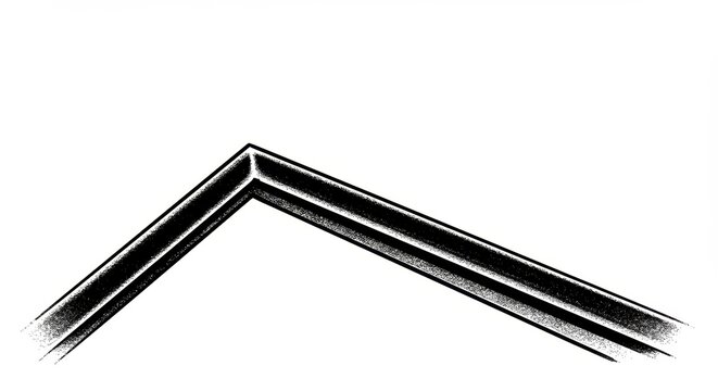 Sharp Corner: Geometric Angle with Parallel Lines in Monochromatic Detail