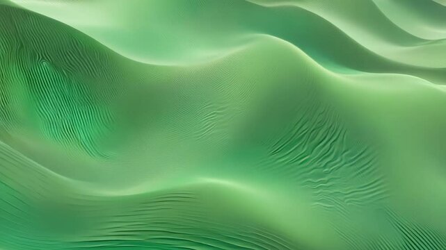 Vibrant Green Wallpaper Featuring Flowing Waves and Ripple Texture