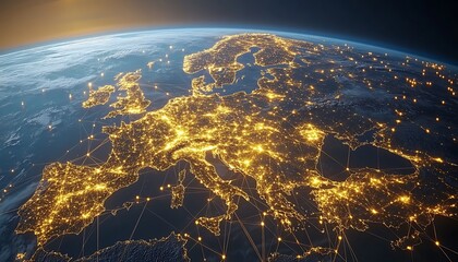 Europe Night Lights Global Network.