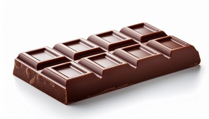 Obraz premium dark chocolate bar isolated on white white background