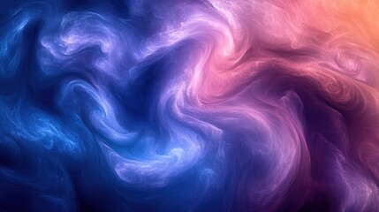 Obraz premium Abstract swirling nebulae of vibrant colors. Fluid dynamic forms in a mesmerizing blend of blues, pinks, and oranges