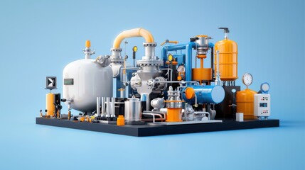 Fototapeta premium Vibrant Blue Background Evoking Calmness and Tranquility in Space