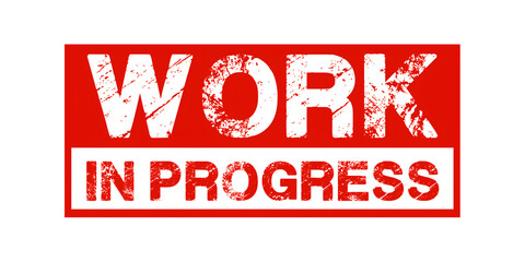 Work in progress red stamp
