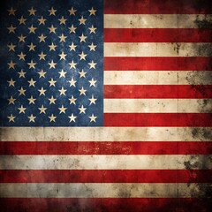 Naklejka premium american flag on wooden background