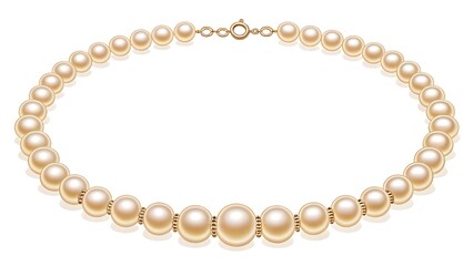 Obraz premium A delicate frame crafted from lustrous pearls, suggesting elegance and sophistication.